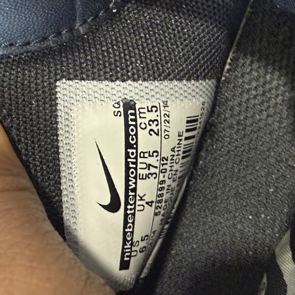 NNIKE 2014 DUNK SKY HI BLACK LEATHER SNAKE GS HIDDEN WEDGE Y2K Sneakers 6.5 - Picture 13 of 14